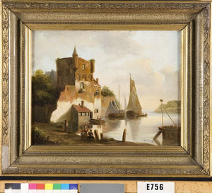 Kasteel aan een rivier Kasteel aan een rivier