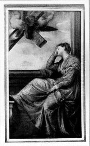 Het visioen van de Heilige Helena van het Heilige Kruis gedragen door engelen by Jacobus Van Looy