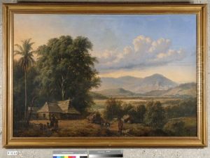 Indonesisch landschap met kampong