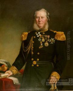 Olke Arnoldus Uhlenbeck (1810-1888) by Barend Leonardus Hendriks
