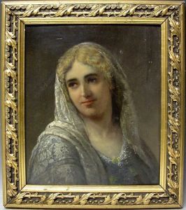 Portrait Einer Jungen Frau by Rudolf Cell