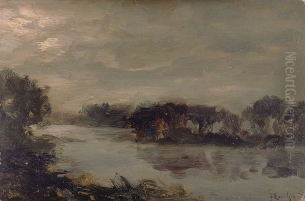La Seine a Montereau: nuit nuageuse - view 1