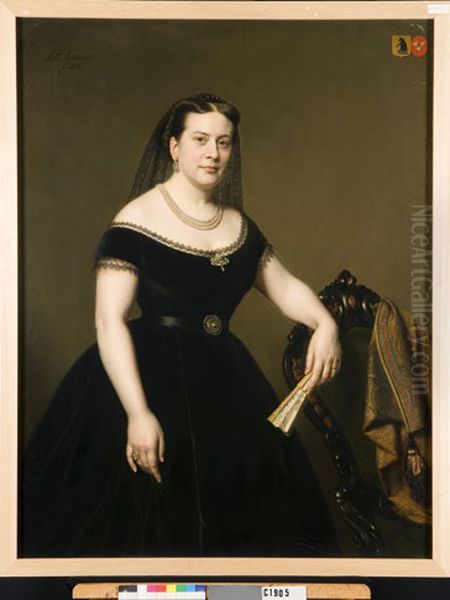 Portrait of Eldina Aldegonde Gaymans, (1835-1915), vrouw van jnkhr. Paulus Anne van Beresteyn - view 1