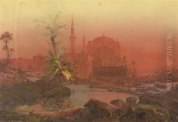 Oriental Landscape At Sunset - view 1