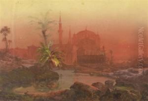 Oriental Landscape At Sunset