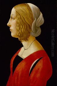 Potrait of a Young Woman - Bust of a Young Woman by Raffaellino del Garbo