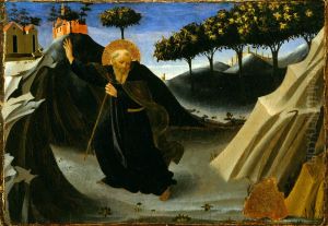 Saint Anthony shunning the mass of gold by Fra Angelico
