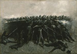 The Infantry Square by Frederic Remington