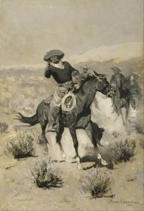 Days on the Range ("Hands Up!") by Frederic Remington