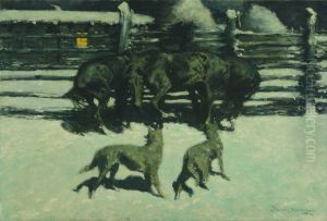 The Call for Help by Frederic Remington
