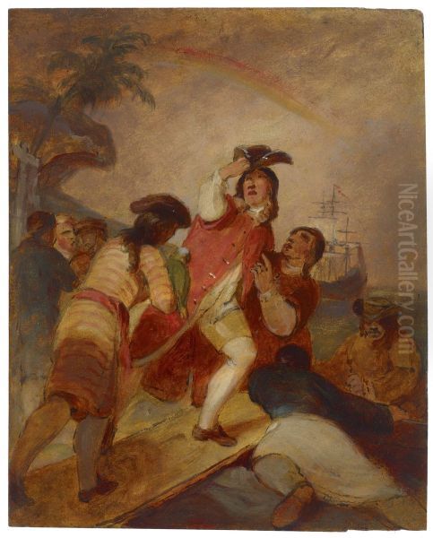 Robinson Crusoe and His Man Friday Leave the Island - view 1