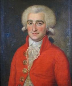 Portrait De A.j. Demarle (ne En 1757) En Habit Rouge