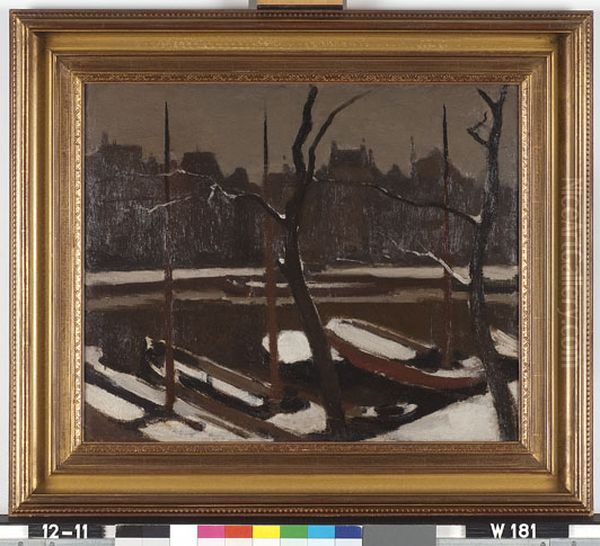 Stadsgezicht in de winter - view 1