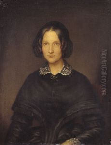 Portrait of Francoise Isabelle Henriette de Ranitz (1802-1859) by Jan Baptist Van Der Hulst
