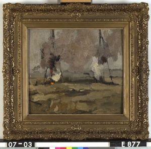 Pile drivers by George Hendrik Breitner
