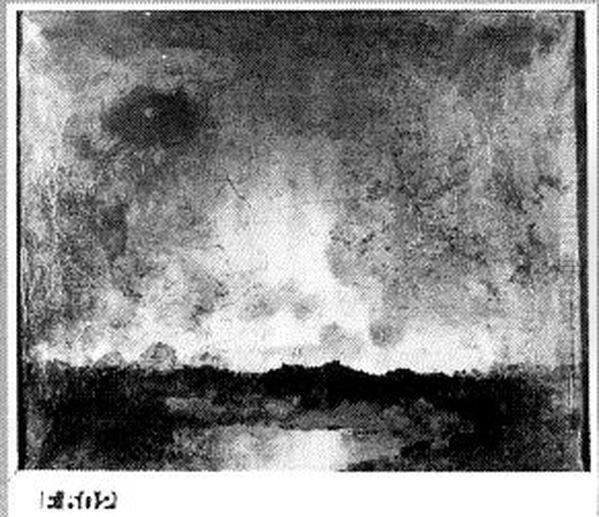 Landschap met donkere lucht - view 1
