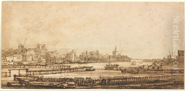 View over the Amstel from the Rampart - view 1