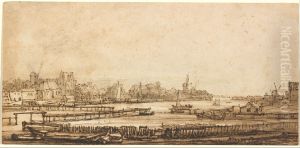 View over the Amstel from the Rampart by Rembrandt