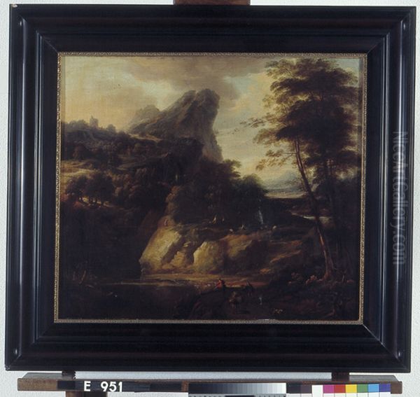 Mountain landscape and lake - view 1