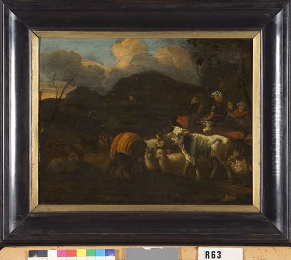 Heuvelachtig landschap met vee - view 1