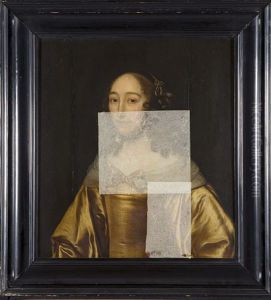 Elisabeth Kievit genaamd Biscop (gest. 1700). Echtgenote van Isaac van Buren by Ludolf de Jongh