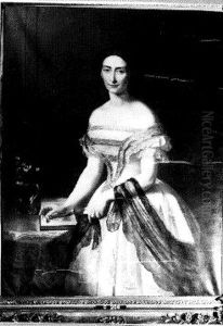 Portrait of Francina Christina Henriette Maria van Heeckeren (1826-1861) by Johan Georg Schwartze