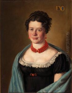 Portrait of Lady Anna de Jong van Beek en Donk by Francois Xavier Joseph Jacquin