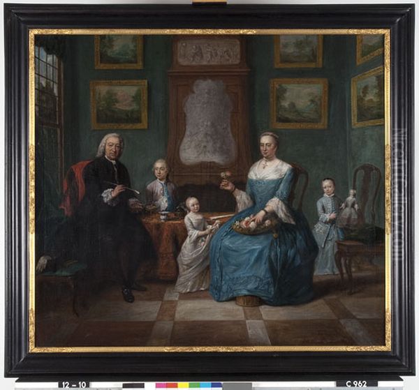 Simon van der Stel (1692-1780) en zijn echtgenote Catharina Keyser (1726-1806) en hun drie kinderen Willem (1759-1838), Maria Jacoba (1759-1831) en Catharina Anthonia (1760-1809) - view 1