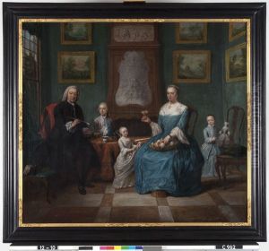Simon van der Stel (1692-1780) en zijn echtgenote Catharina Keyser (1726-1806) en hun drie kinderen Willem (1759-1838), Maria Jacoba (1759-1831) en Catharina Anthonia (1760-1809)
