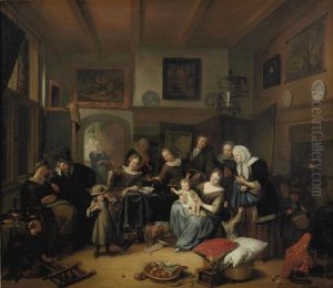 Fest of St. Nicholas by Richard Brakenburgh