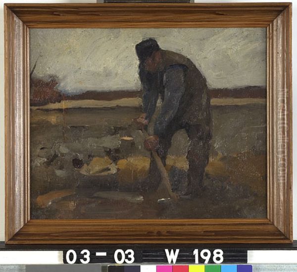 Spittende boer - view 1