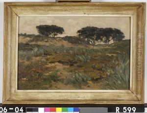 Duinlandschap met bomen by Johannes-Hubertus-Leonardus de Haas