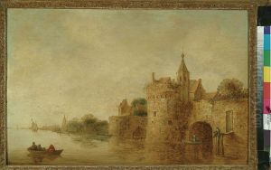 Stadswal aan een rivier Stadswal aan een rivier