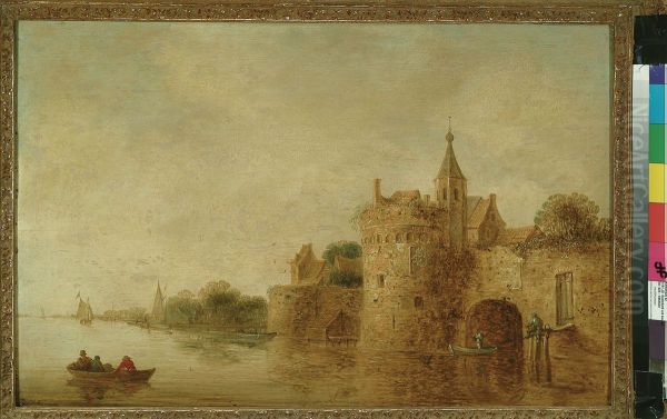 City wall on a river - view 1