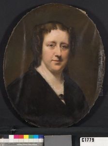 Portrait of Johanna Maria Walkart (1814-1892), echtgenote van Jeronimo de Bosch Kemper by Therese Schwartze