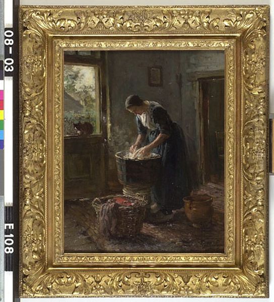 Interieur met wasvrouw - view 1