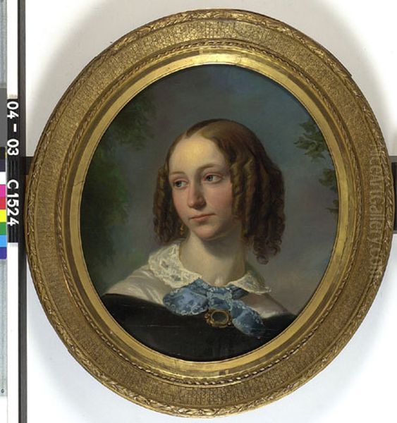 Portrait of mw. Karolina Wilhelmina Kaiser (1817-1891), gehuwd met S. Couwenberg - view 1
