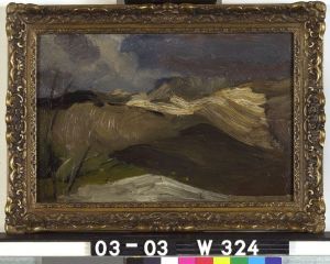 Heuvellandschap in storm by George Hendrik Breitner
