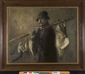Portret van een jager by Andre Broedelet