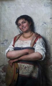 The Tambourine Girl by Pasquale Celommi