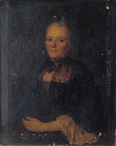 Onbekende vrouw uit de familie Walther by Johann Ludwig Aberli