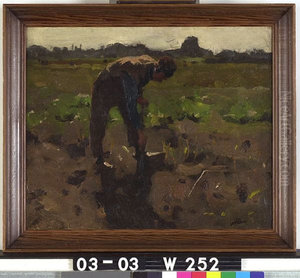 Spittende boer op het land Ewijkshoeve Spittende boer op het land Ewijkshoeve