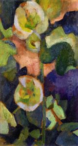 White Hollyhock by Robert Delaunay