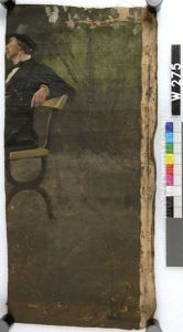 Portret grootvader Witsen op stoel