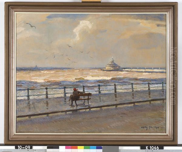 Woelige zee bij Scheveningen - view 1