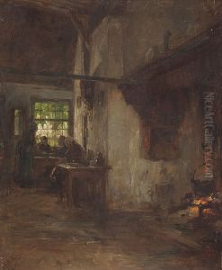 Interieur met grote schouw
