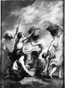 De mannaregen by (studio of) Rubens, Peter Paul