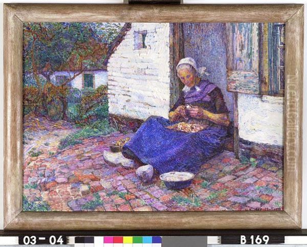 Aardappelschillende vrouw - view 1