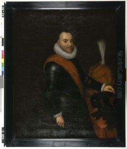 Portrait of Willem I (1533-1584), Prins van Oranje by Michiel Jansz. van Mierevelt