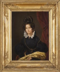 Henriette Jeanne Christine barones van Neukirchen genaamd Nyvenheim (1807-1849). Echtgenote van Jonkheer Nicolaas Johan Steengracht by Jan Baptist Van Der Hulst